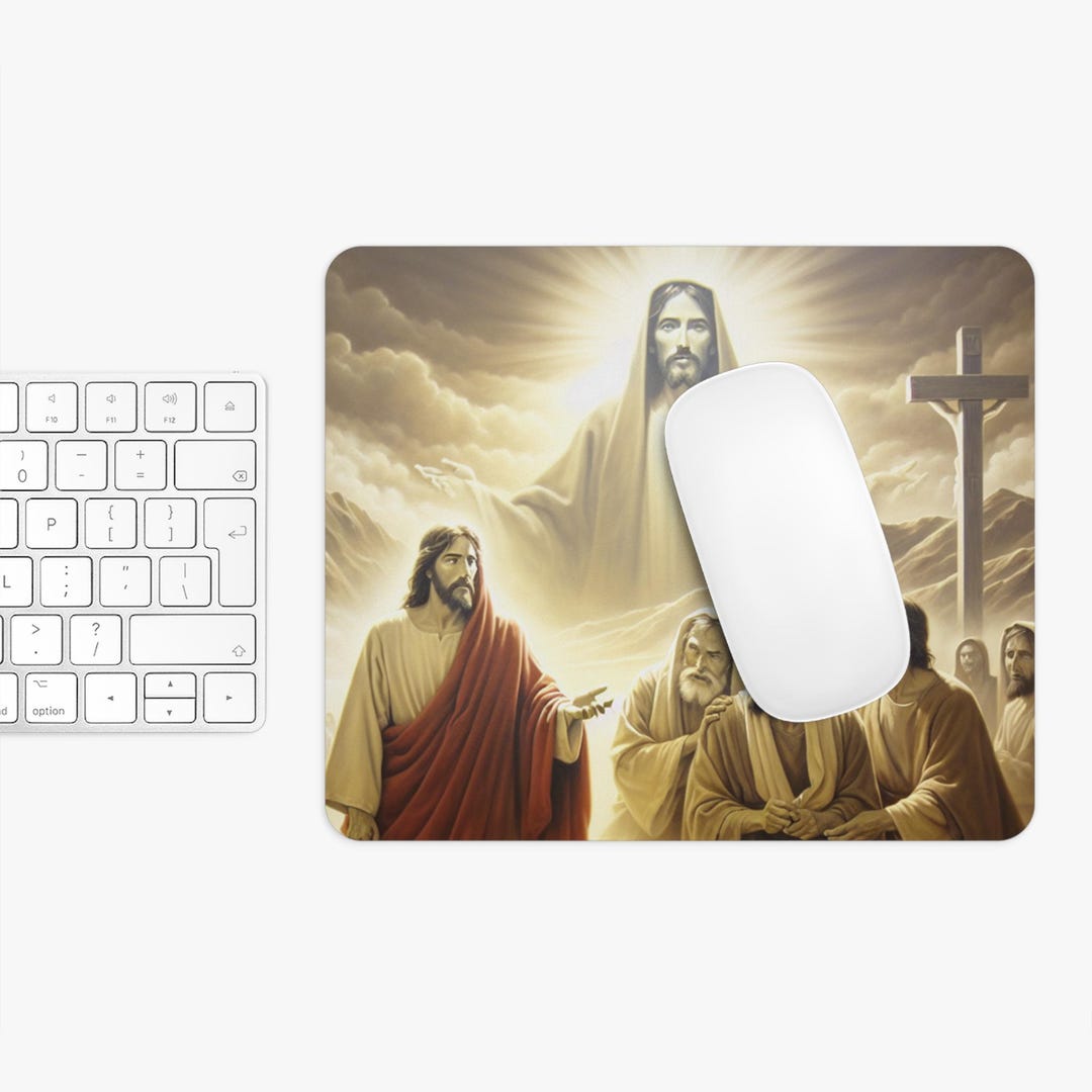 Jesus Mouse For Computer Christian Jesus & Disciples Mouse Pad / Inspirational Religious Desk ...