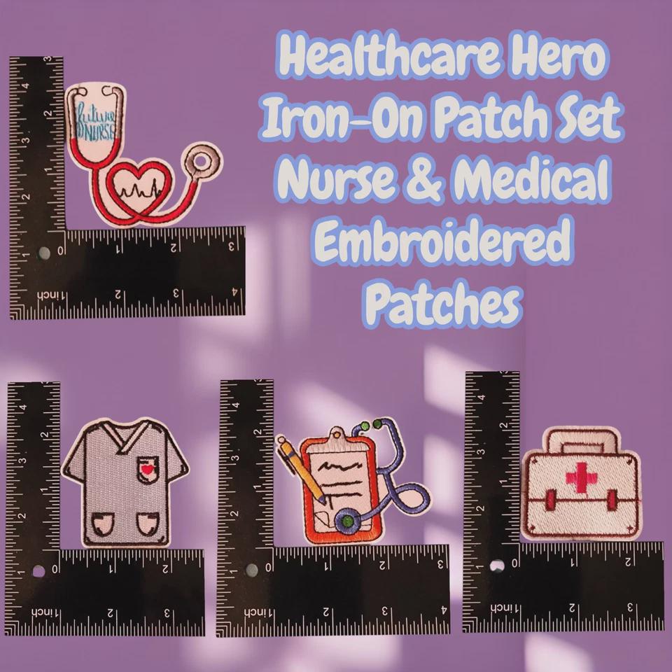 Healthcare Iron-on Embroidered Patch Set - 4 Piece - Etsy