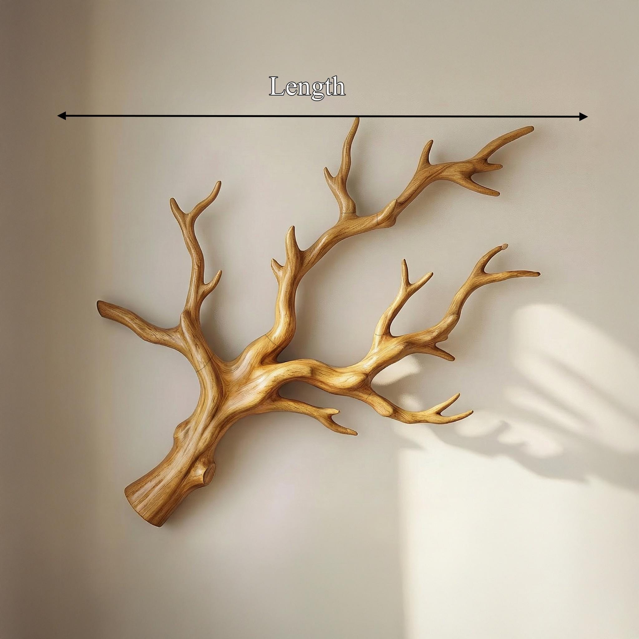 Rustic Tree Branch Wooden Wall Sculpture Natural Wood Branch Wall Art