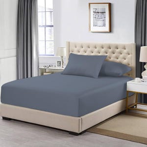 40cm Extra Deep Fitted Sheet | Deep Pocket Bed Sheet | 200TC Egyptian Cotton | Soft Breathable Bedding | UK Sizes