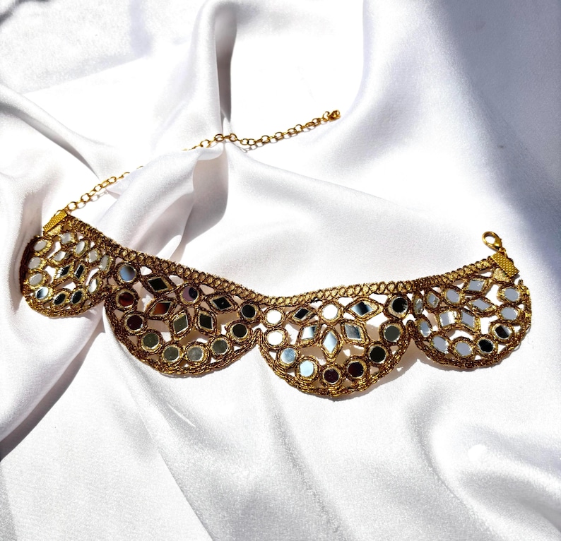 Delicate lace detailing on handcrafted gothic choker