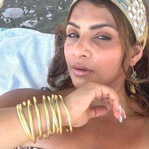 Boho Mirror Work Headband – Embroidered Indian Turban Style Festival Hair Accessory With Satin Tie-Up image 9