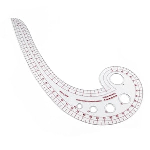 Transparent Comma Curve Ruler – Sewing & Pattern Drafting Tool