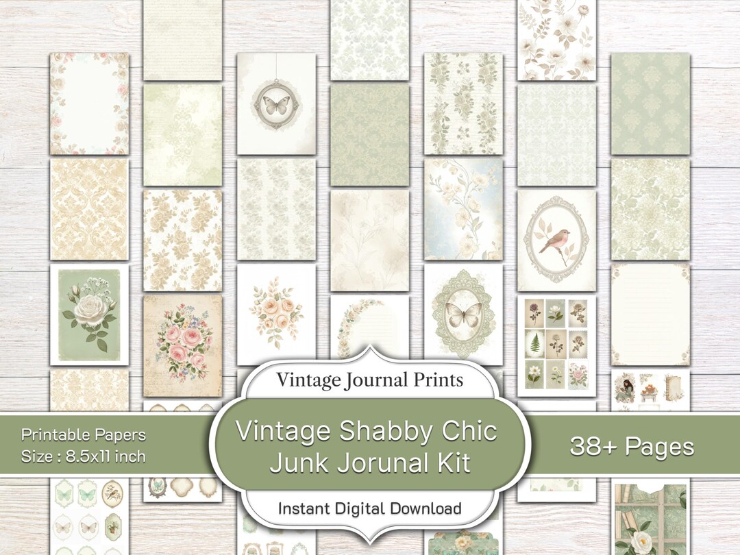 Vintage Shabby Chic Junk Jorunal Kit - Etsy