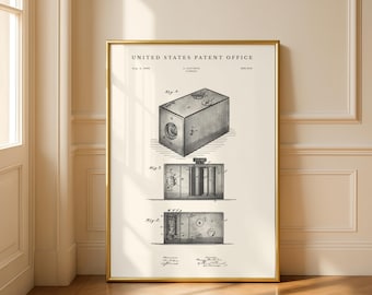 Camera Patent Print | Photographer Gift | Modern Cream or Parchment