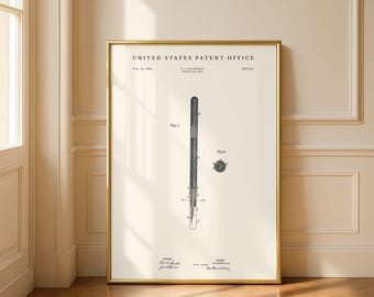 1884 Füllfederhalter Patentdruck | Geschenk für Schriftsteller | Modernes Creme