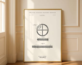 Lenkrad Patent Druck | 1928 Vintage Bauplan | Auto-Enthusiasten Geschenk | Modernes Creme