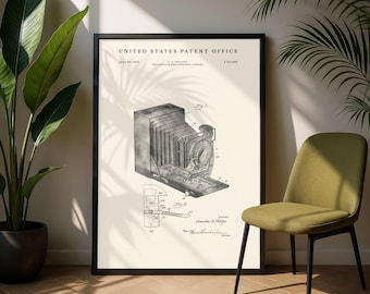 Patent für eine Blitzlichtkamera von 1944 – Digitaler Download | Historische Fotografie-Vorlage | Geschenk für Fotografen
