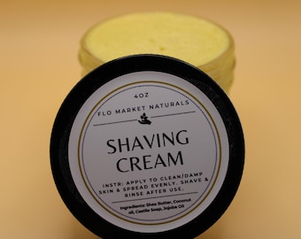 All-Natural Shaving Cream | Shea Butter, Coconut Oil Base, Fragrance Free