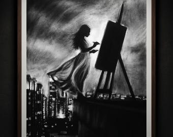 The Natural Anomaly | Charcoal Art Print