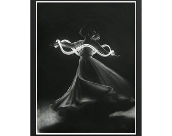Pathos | Charcoal Art Framed Print