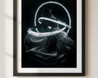 Logos | Charcoal Art Print