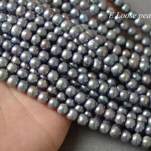 round potato pearl 6.8-7.3mm Freshwater pearls leather pearl Large hole pearl wholesale loose pearl beads necklace Full Strand PL2450