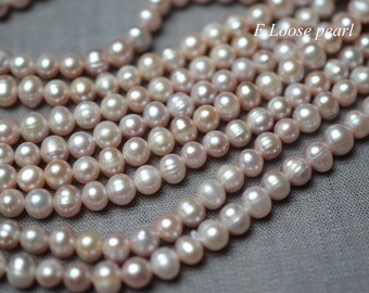 Potato pearl 6-6.5mm leather pearl Large hole pearl wholesale pearl Freshwater pearl Necklace pearl loose pearl Full Strand PL2380