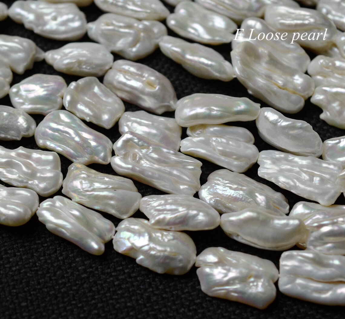 Biwa pearl 1315mm leather pearl Large hole pearl Freshwater Etsy