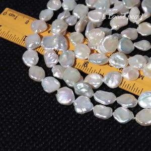 Keshi pearl 11.5-12.5mm X 13-14.5mm corn flake pearl Freshwater pearl baroque wholesale loose pearl necklace beads white PL4737