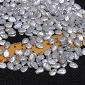 AAAA melon seeds pearl 9mm x 13mm Freshwater pearl water drop necklace Pendant pearl earrings loose pearl beads No hole White PL7102