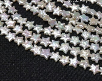 star pearl 10-11mm star pearl Freshwater pearl Pentagram pearl flower wholesale loose pearl White wedding PL4607