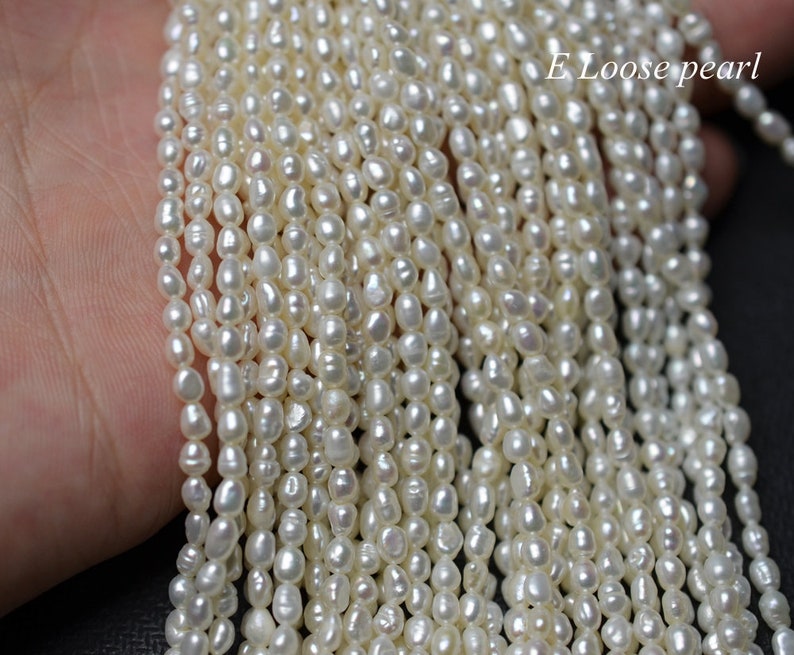 Genuine seeds prarl Freshwater pearl good Luster Rice pearl Etsy