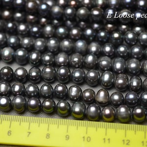 Potato pearl 7.5-8.5mm Freshwater pearls leather pearl Large hole pearl wholesale loose pearl beads necklace pearl 47pcs Full Strand PL2405
