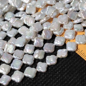 four leaf clover pearl 11.5-12mm flower pearl Freshwater real pearl wholesale loose pearl beads White wedding PL4639
