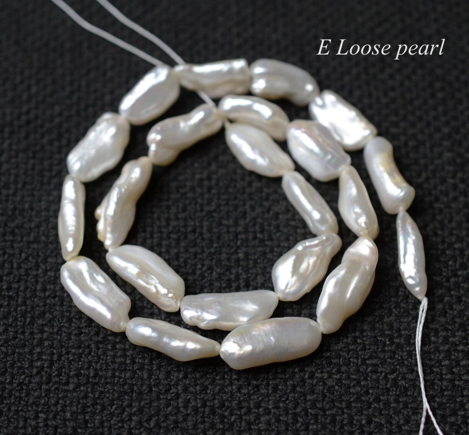 Biwa pearl 7.58.5mm Freshwater pearl Large hole pearl Etsy