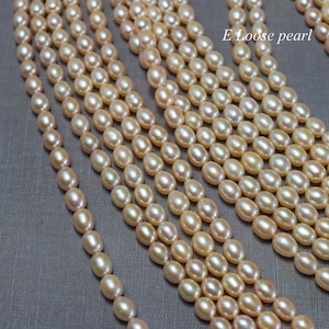 AAA Rice pearls 7.5-8.5mm X 9.5-10.5mm leather pearl Large hole luster freshwater pearl wholesale pearl earring loose pearl Pink PL6213