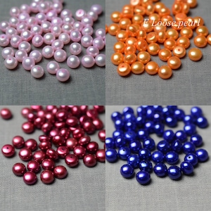 AAA-knoopparel 7,3-7,8 mm broodparel Zoetwaterparels oorknopjes parel Groothandel parelzaadparel Losse parels 2 stuks donkerrood, blauw