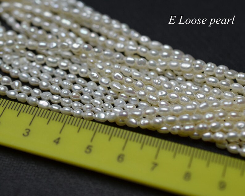 Genuine seeds prarl Freshwater pearl good Luster Rice pearl Etsy