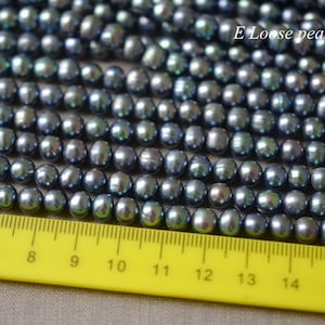 round potato pearl 6-6.5mm Freshwater pearl leather pearl Large hole pearl wholesale beautiful loose pearl necklace Full Strand PL2449