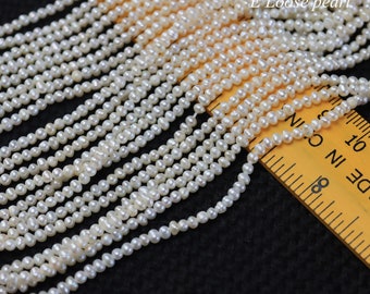 Seeds pearl 2.6-2.8mm Freshwater pearls Potato pearl wholesale pearl loose pearls necklace beads white PL5067