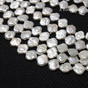 Linterna de perlas de agua dulce de 13mm, venta al por mayor, collar de perlas de diamantes, perlas sueltas, hilo completo blanco Natural PL4485