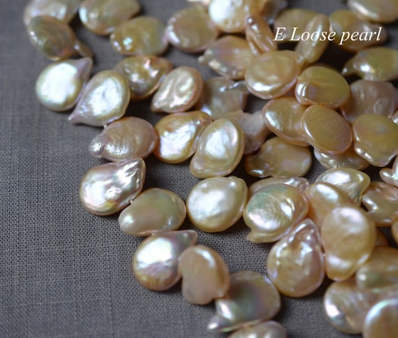Coin Pearl 13-13.5mm Freshwater Pearl Top Drilled Coin Pearl