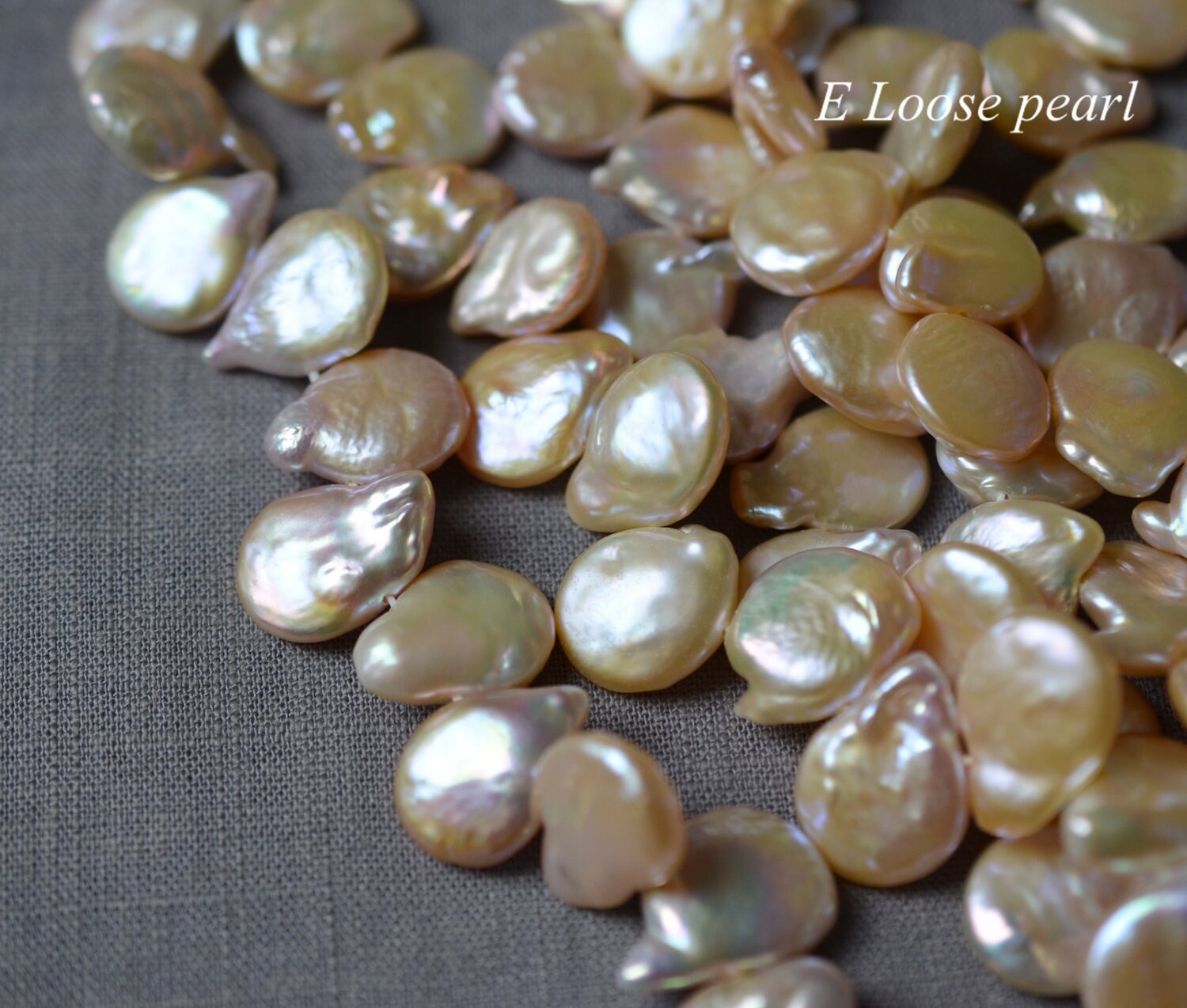 Coin Pearl 13-13.5mm Freshwater Pearl Top Drilled Coin Pearl
