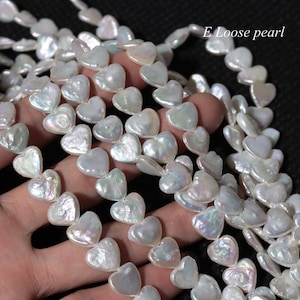 AAA Herzform Perle 11-12 mm Liebesperle Süßwasserperle großhandel lose Perle Perlen Weiß Braut Design Hochzeit PL4699