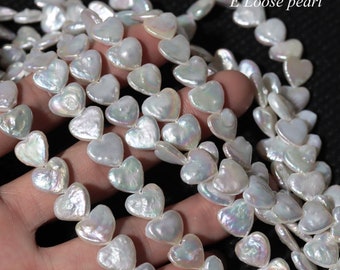 AAA heart shape pearl 11-12mm love pearl Freshwater pearl wholesale loose pearl beads White Bridal design wedding PL4699