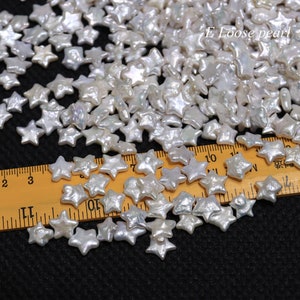 AAA++ Pentagram pearl 11-12mm Freshwater pearl flower necklace Pendant pearl earrings loose pearl beads No hole White PL7101