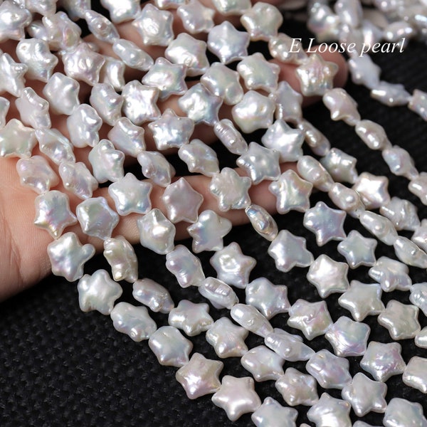 star pearl 11-12mm star pearl Freshwater pearl Pentagram pearl flower wholesale loose pearl White wedding PL4669