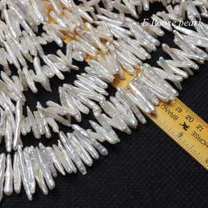 toothpick Pillar pearl 3.6-4.8mm Freshwater pearls Biwa pearl loose pearl beads Promotion Wedding PL4578