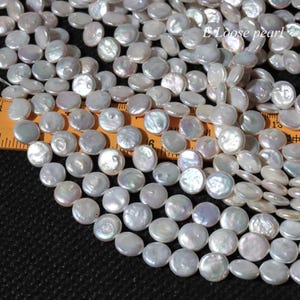 AA++ Coin pearl 11-12mm Freshwater pearl natural colorful white colored light loose pearl necklace earrings Bridal design wedding PL4673