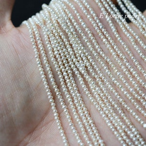 Seeds pearl 2.1-2.2mm Freshwater pearls Potato pearl wholesale pearl loose pearls Potato pearl necklace beads white PL5059