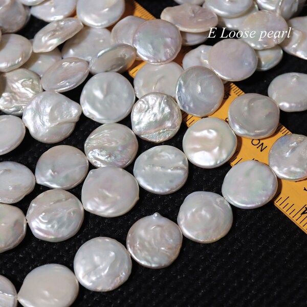 Freshwater Con Pearl Necklace wth Sterlng Slver Chan Freshwater Con Pearl Necklace wth Sterlng Slver Chan