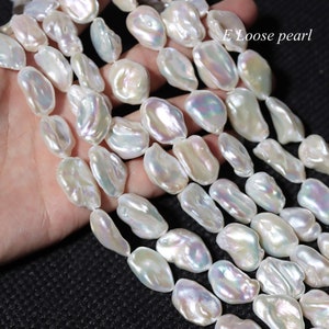 Keshi pearl 12-16mm corn flake pearl Freshwater pearl Defect repair baroque wholesale loose pearl beads Bridal design wedding white PL4659