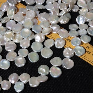AAAAA cornflake pearl 13-15.5mm X 14.5-17mm Freshwater pearl wholesale Keshi pearl side drilled loose pearls Necklace White wedding PL4711