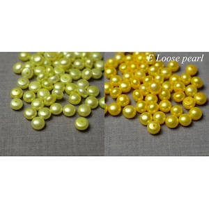 AAA Button pearl 7.8-8.3mm Freshwater pearl bread pearl Ear Studs stud earrings pearl Wholesale beasd loose pearl Yellow