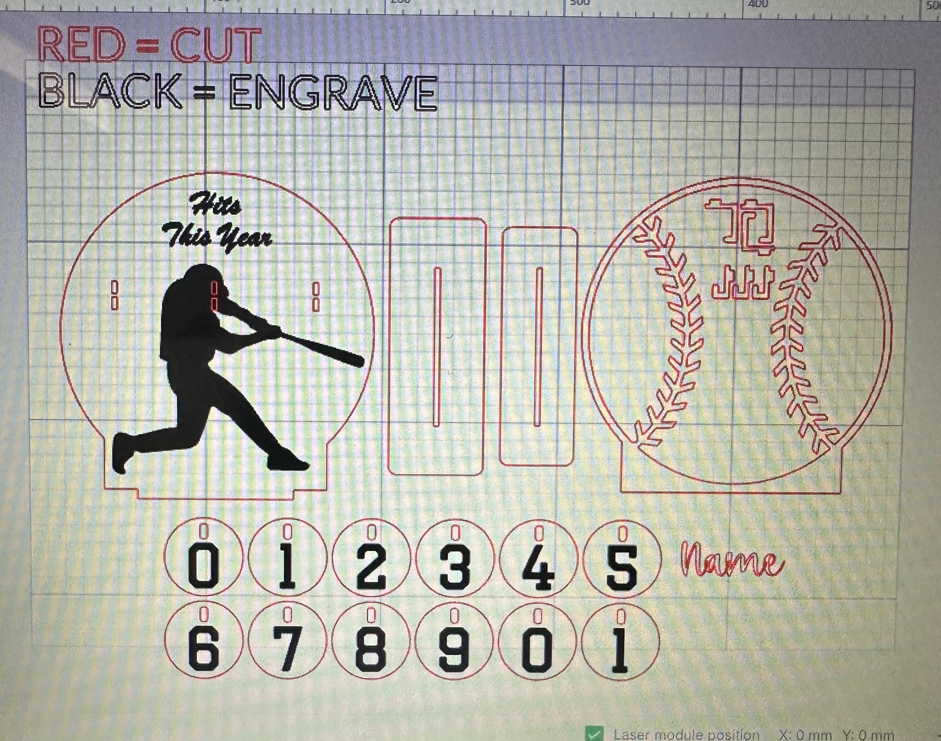 Customizable Baseball / Softball Hit Counter - Etsy