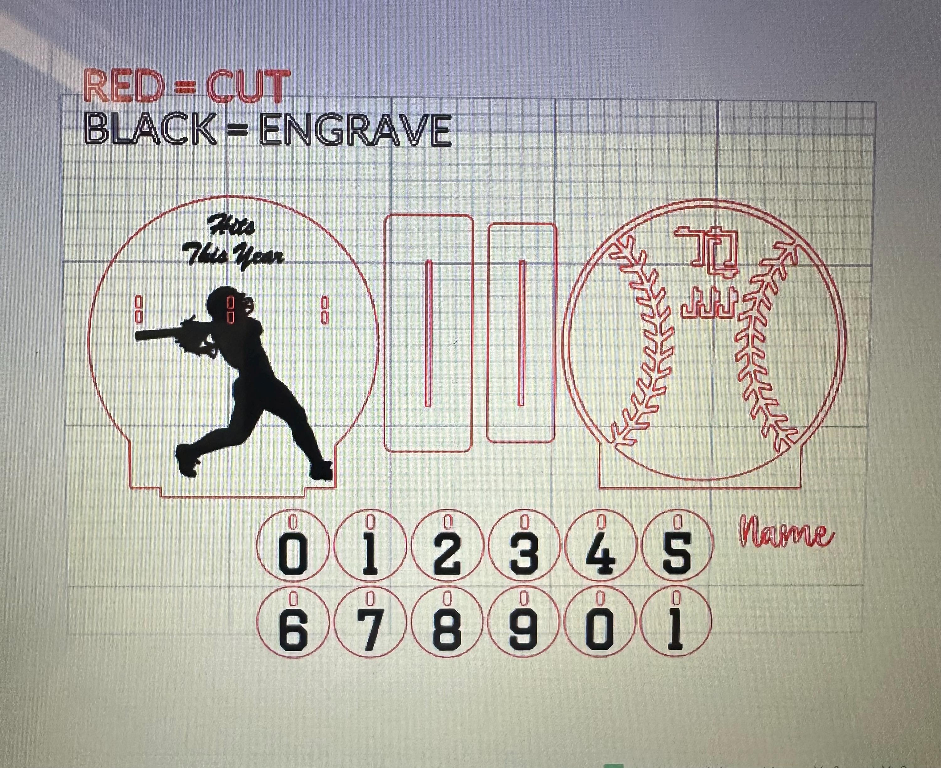 Customizable Baseball / Softball Hit Counter - Etsy