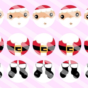 INSTANT DOWNLOAD santa bottle cap ornament images bottlecap