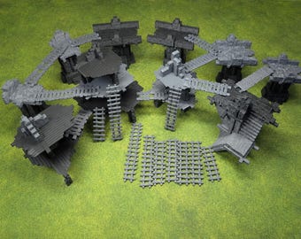 Conjunto de escaramuza Arcanverde: gran paquete modular de terreno de fantasía para DnD, Mordheim, Frostgrave y Warhammer