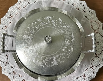 Everlast Forged Aluminum Casserole Dish with Lid and Glass Insert Vintage